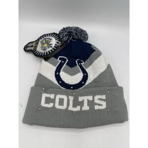 NFL Indianapolis Colts L.E.D. Light Up Winter Pom Pom Hat NWT Beanie